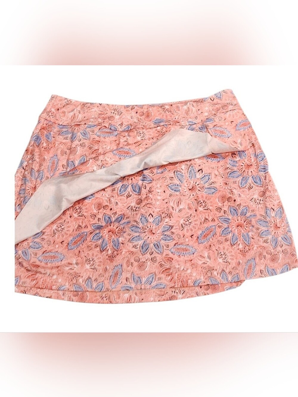 Bundle Greg Norman Collection Floral Circle Skirts in Peach & Light Blue - Picture 4 of 14